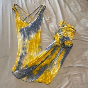 Tie dye Criss Cross Maxi Dress